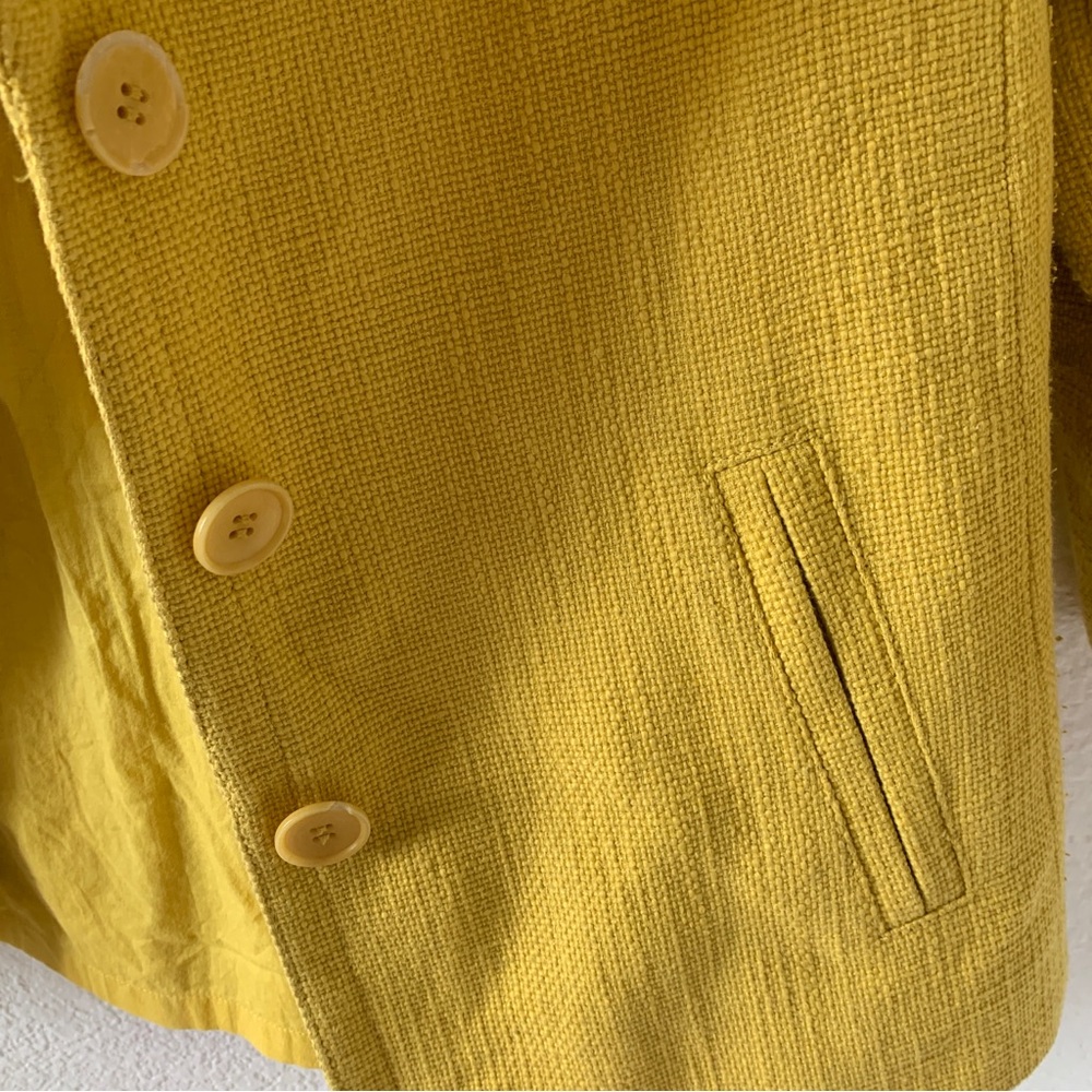 Talbot’s Mustard Yellow Linen/Cotton Blazer size 8 - Picture 6 of 6